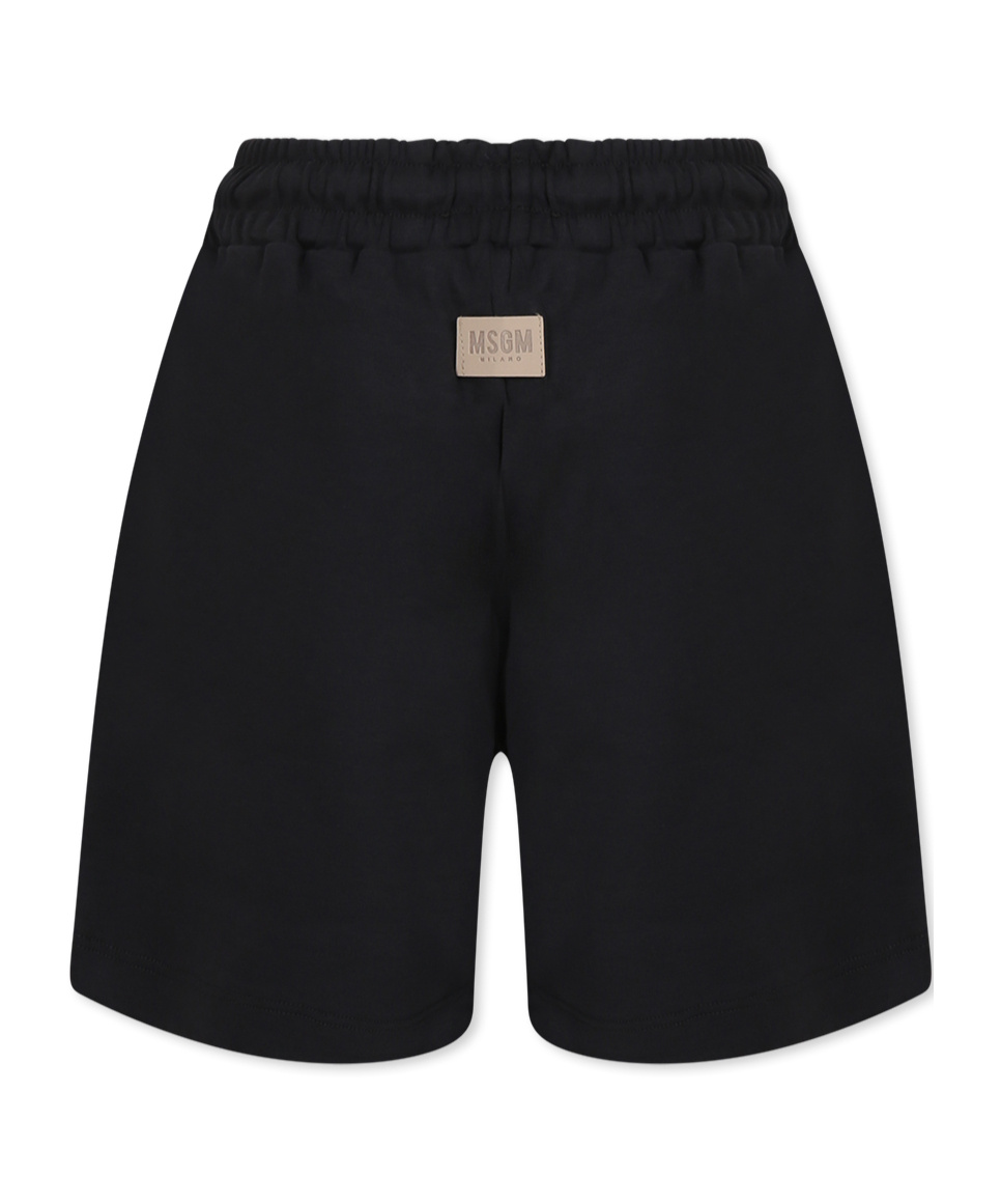 MSGM MSGM KIDS LOGO-PRINTED DRAWSTRING SHORTS