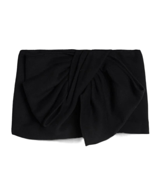 7 For All Mankind Bow-detail Mini Skirt In Multi