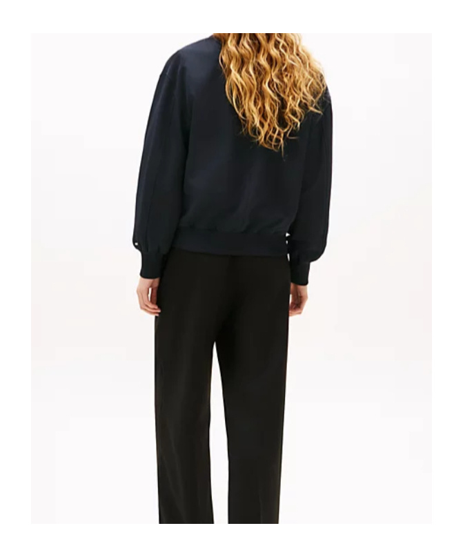 Tommy Hilfiger Timeless Wool Blend Relaxed Bomber Jacket In Blue