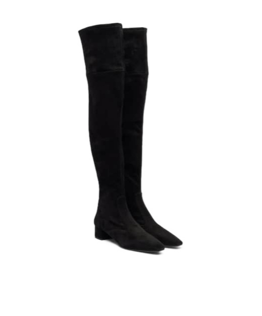 Aquazzura Suede Over-the-knee Boots In Black