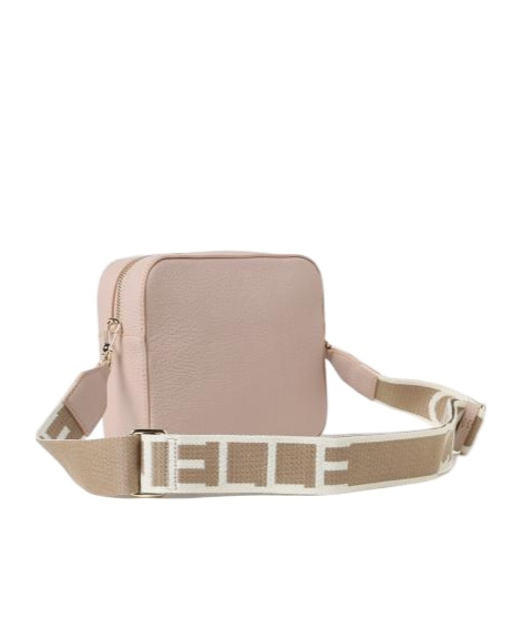 Shop Coccinelle Small Tebe Crossbody Bag In Nude