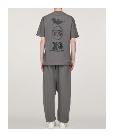 Y-3 Graphic Short Sleeve T-shirt In Gray