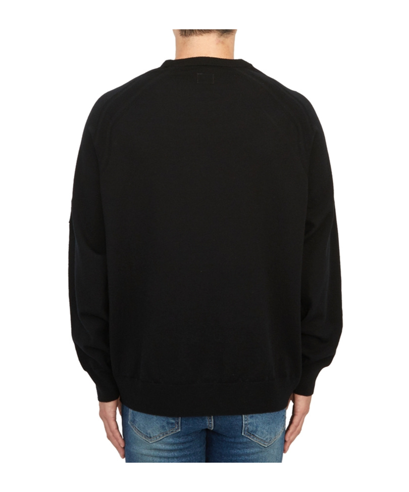 C.p. Company Lens-detailed Sweater In Black