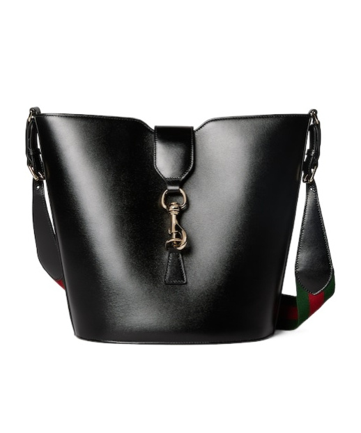 Gucci Black Logo Medium Shoulder Bag In Black