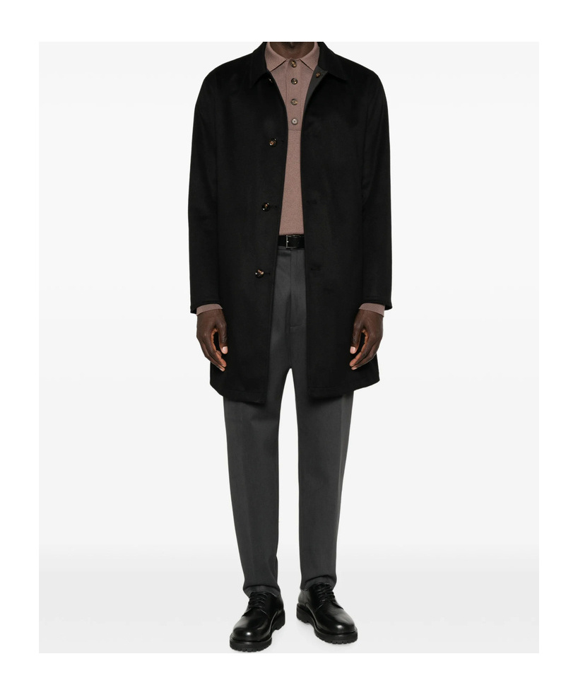 Kired Single-breasted Buttoned Coat In Black