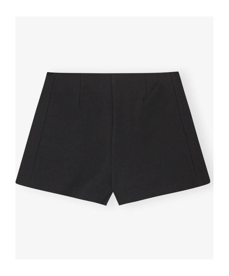 Ganni Draped-panel Shorts In Black