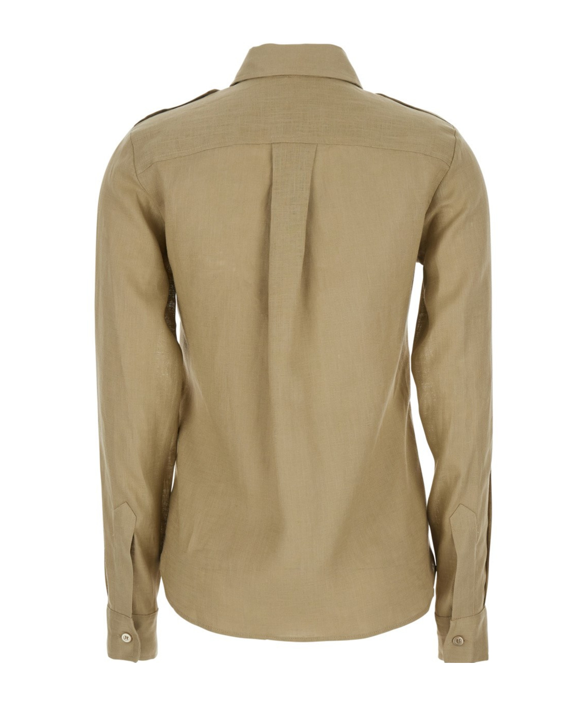 SEMICOUTURE SHIRT WITH POINTED COLLAR AND PATCH POCKETS ON THE CHEST 