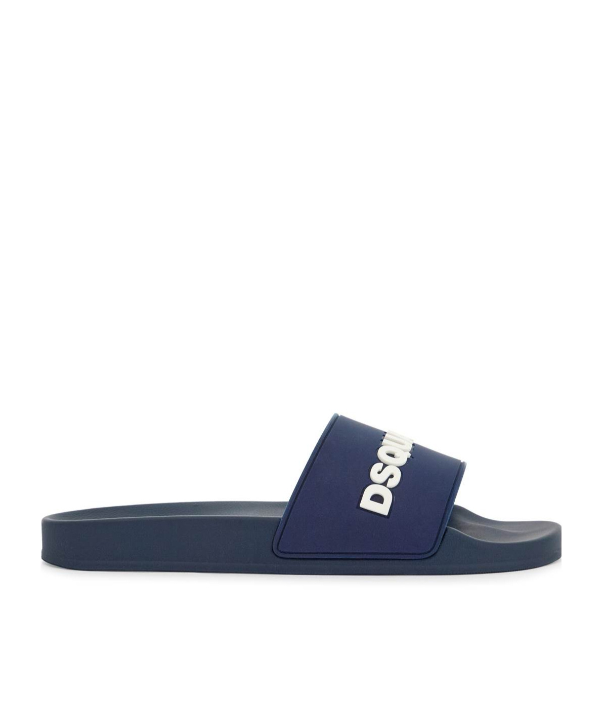Shop Dsquared2 Logo-embossed Slides In Blue
