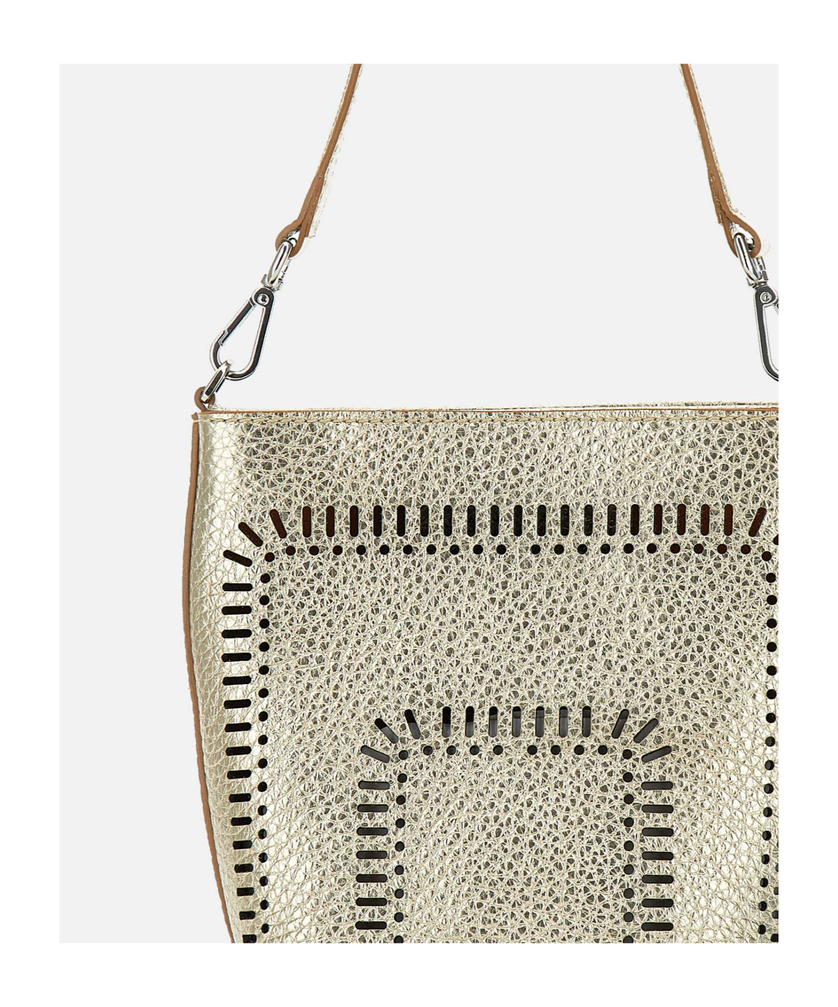 Gianni Chiarini Metallic Tote Bag In Nude