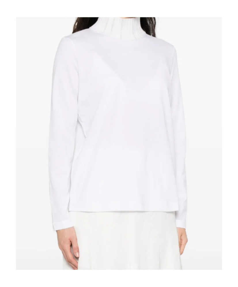 Fabiana Filippi Knit Collar Tee In White