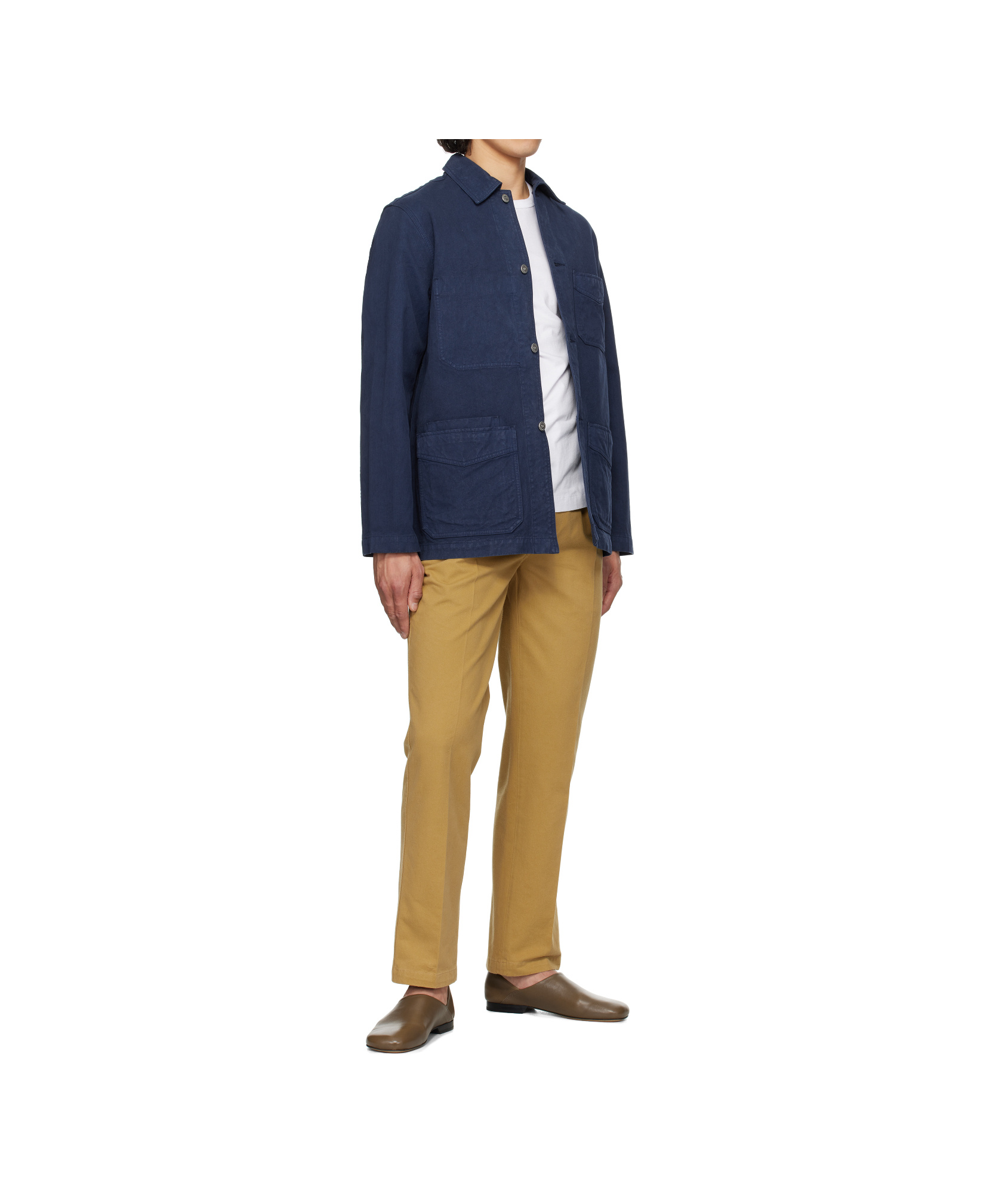 DRAKE'S LONDON CANVAS FIVE-POCKET CHORE JACKET