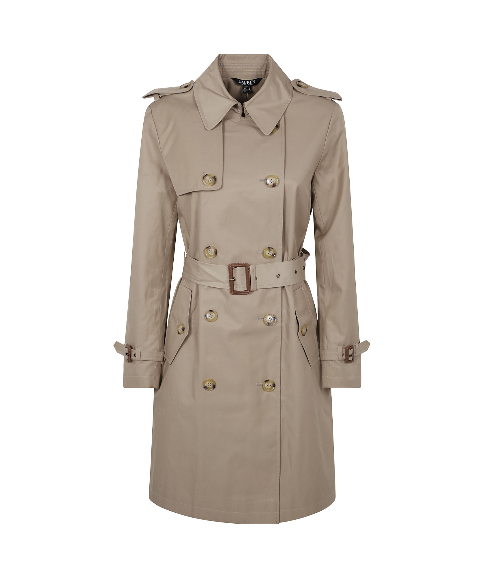 Polo Ralph Lauren Double Breast Belt Rn 38 Lined Coat In Nude