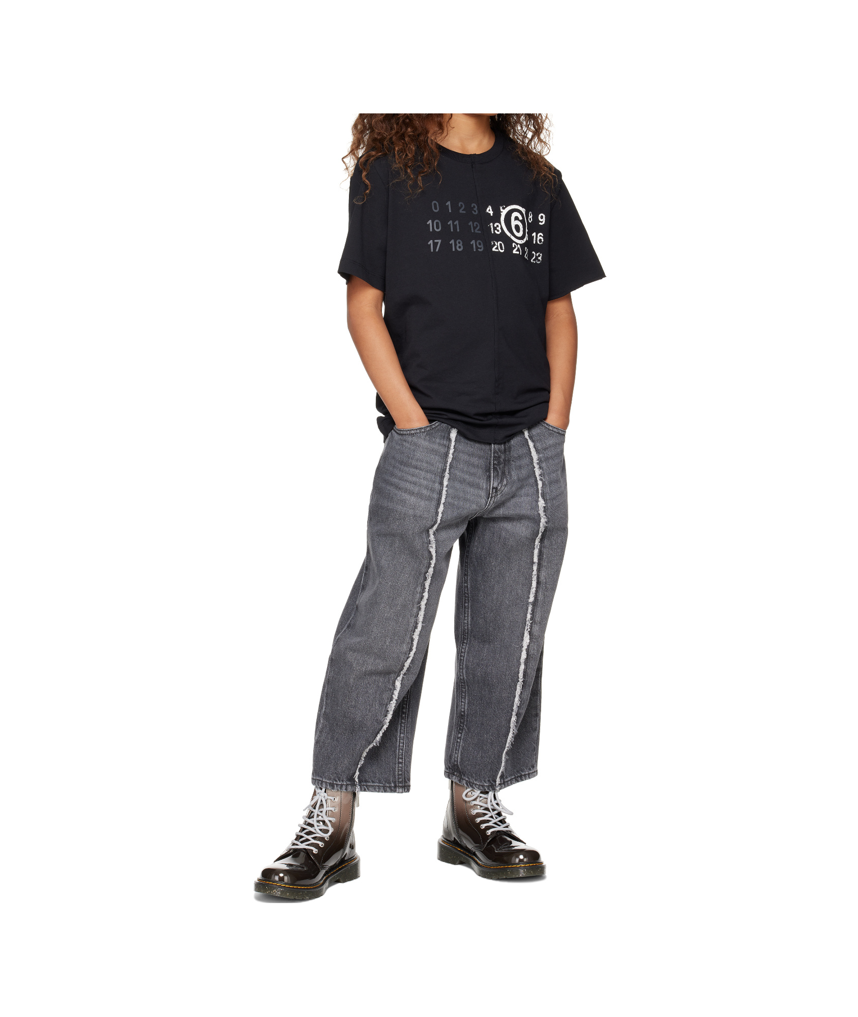 Mm6 Maison Margiela Kids Gray 5 Pockets Jeans In Gray