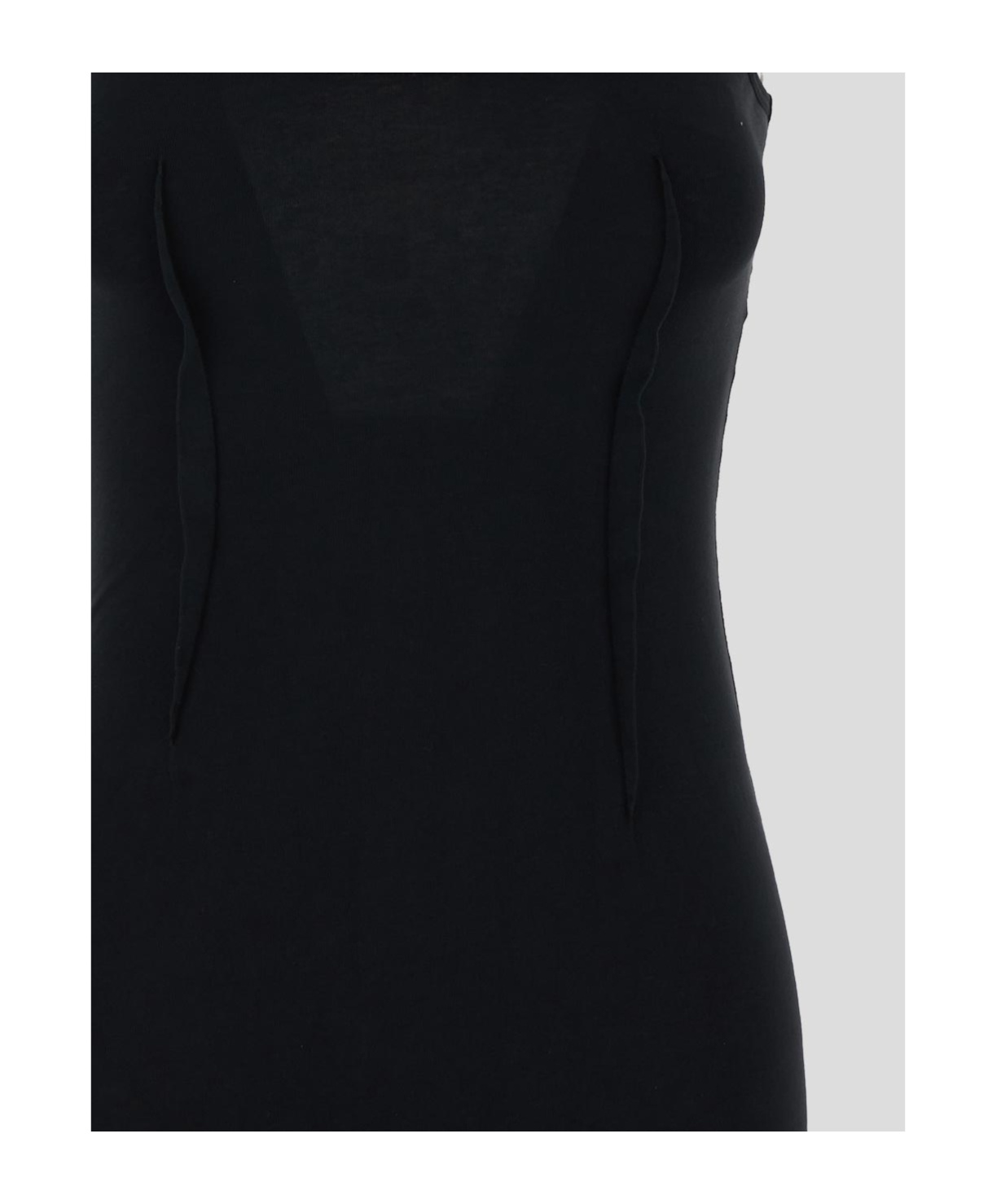 Mm6 Maison Margiela Sleeveless Midi Dress In Black