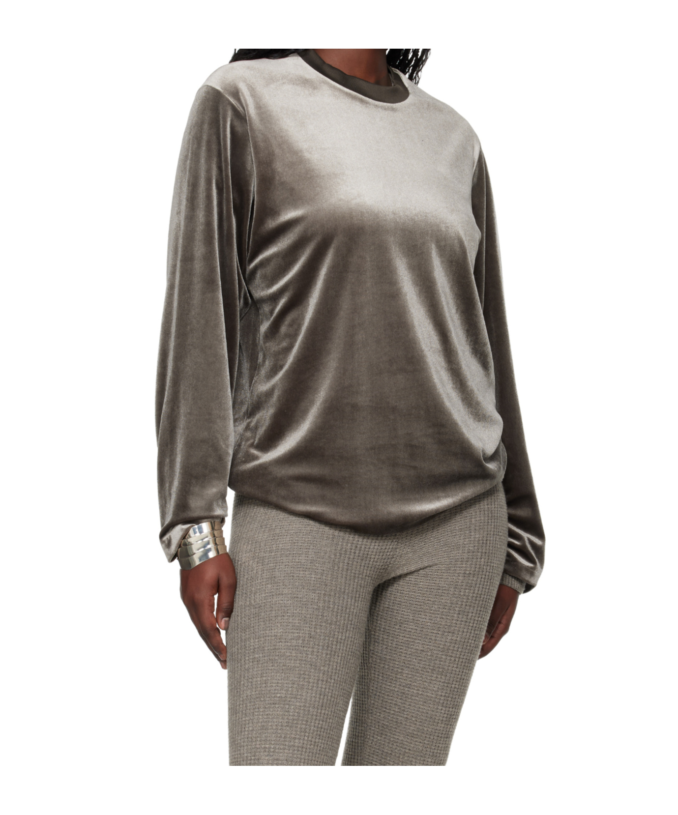 Essentials Velvet T-shirt In Gray