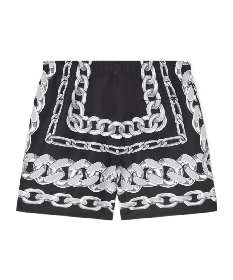 Versace Medusa Chains Swim Shorts In Black