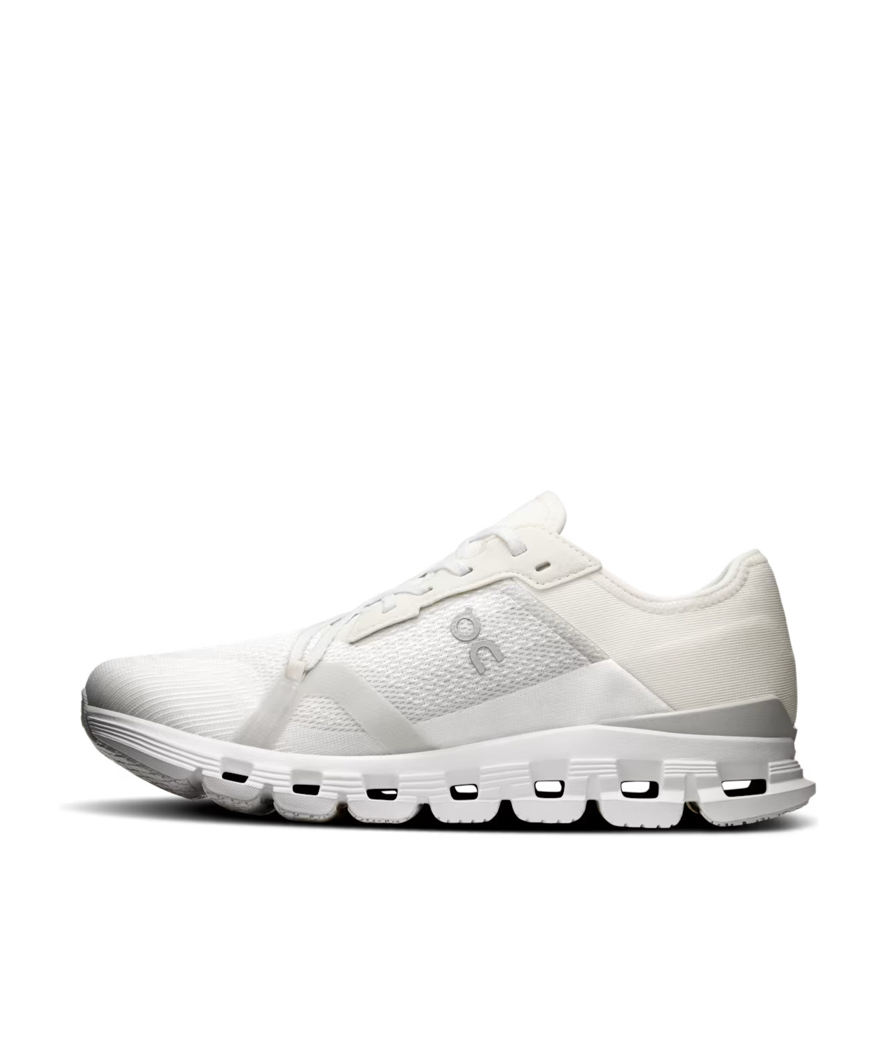 On Running Lace-up Sneakers In White