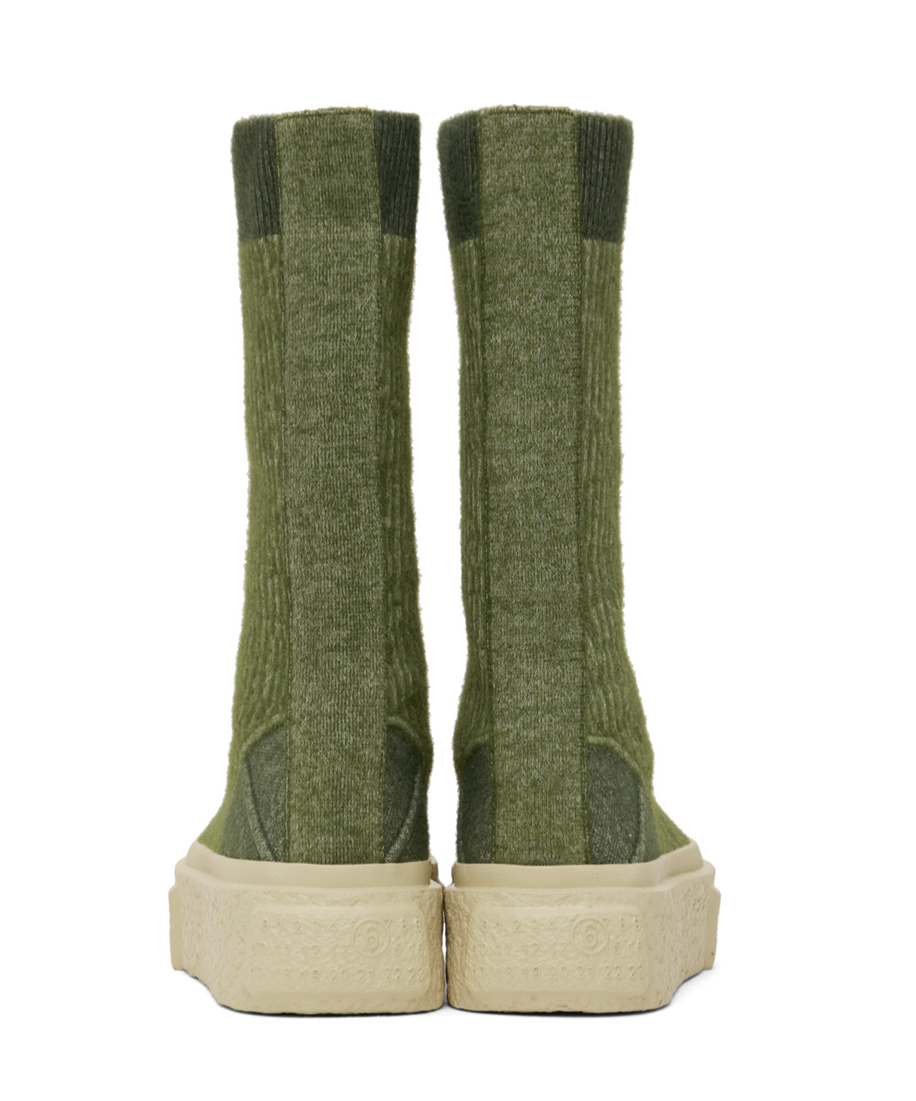 Shop Mm6 Maison Margiela Numbers-motif Sneakers In Green