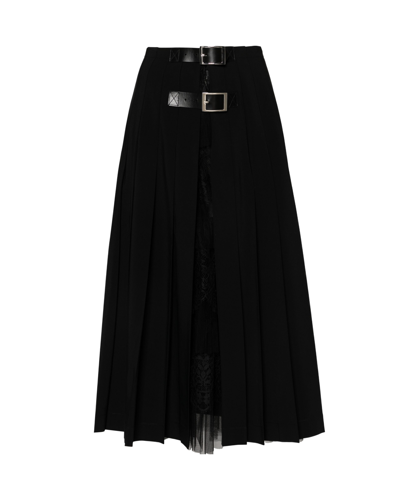 Ermanno Scervino Pleated Maxi Skirt With High Waist In Black