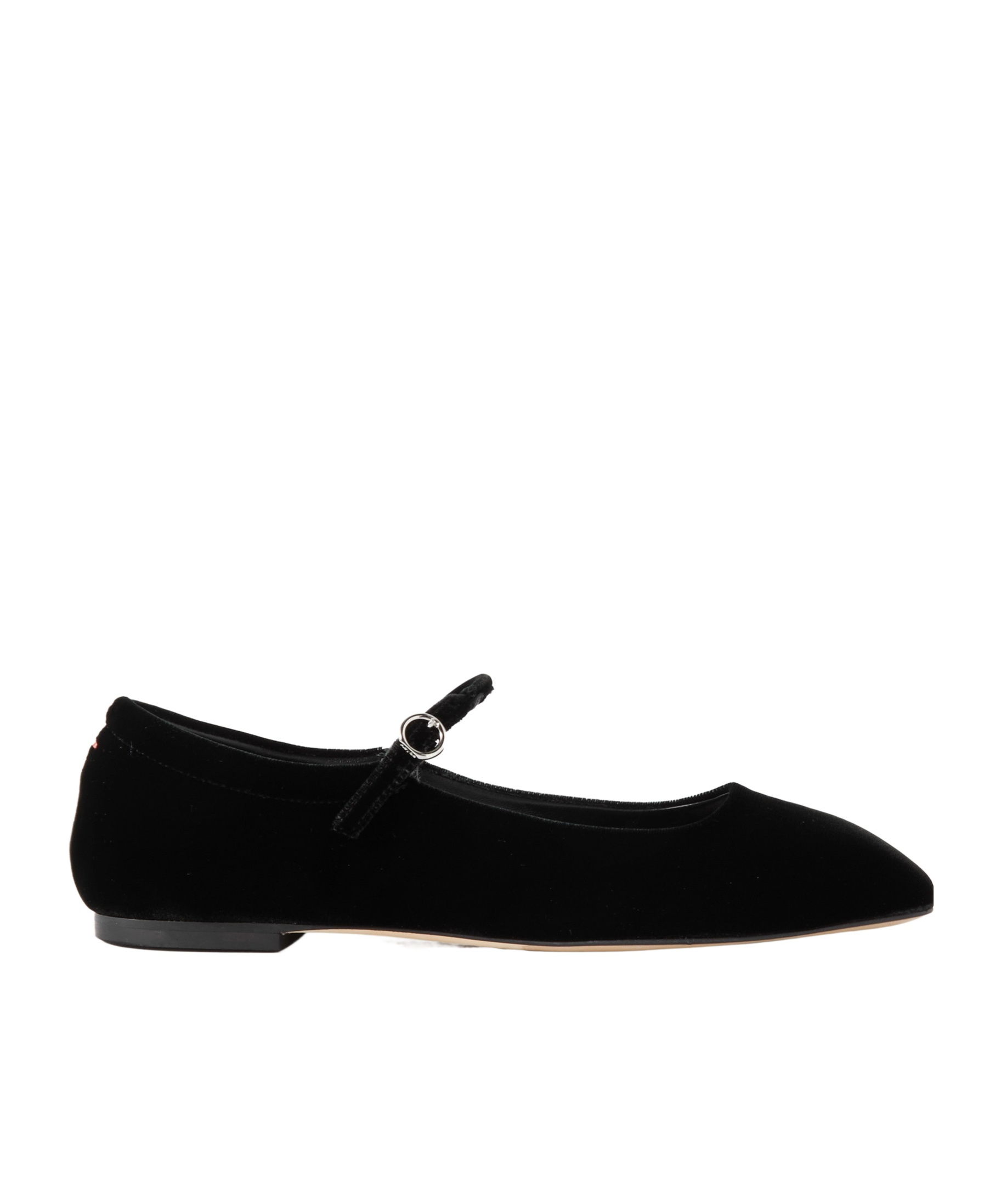 Aeyde Square Head Flat-soled Shoes In Black