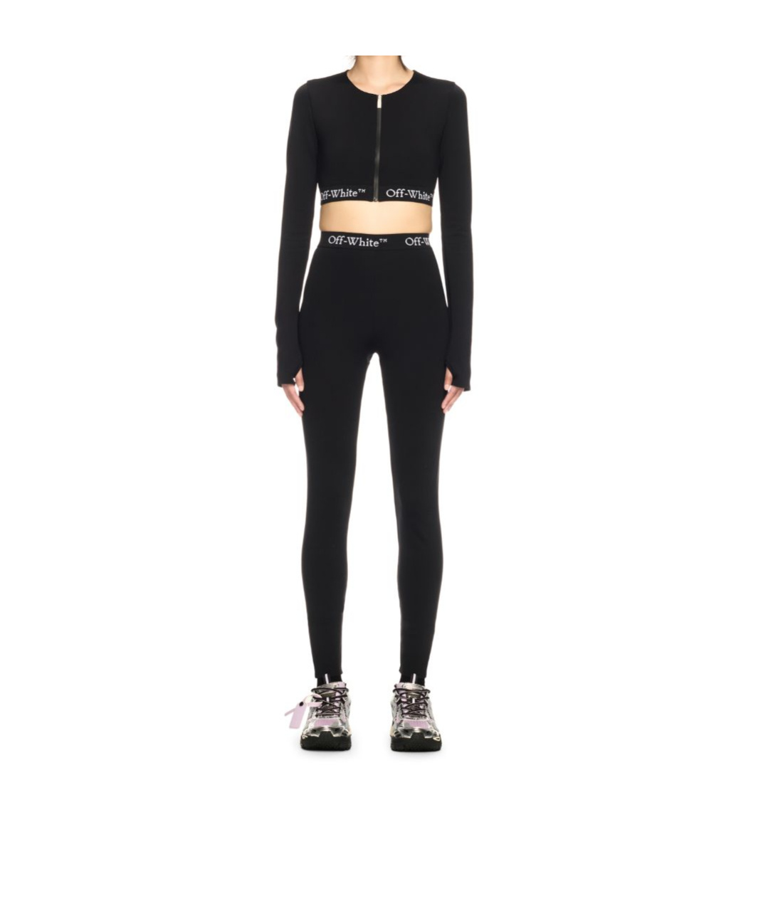 Off-white Off White Leggings With Logo Band In Black