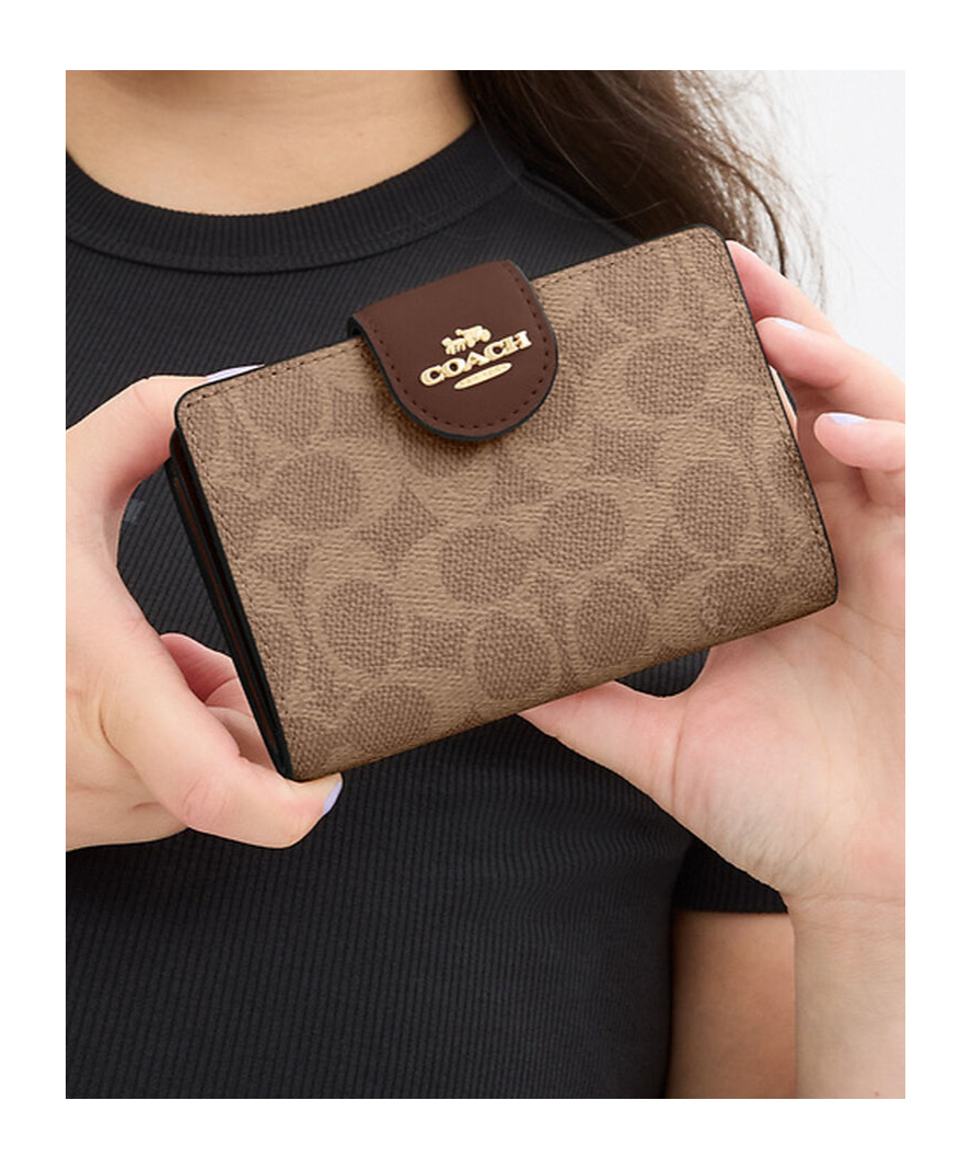 Coach Logo Wallet In Brown