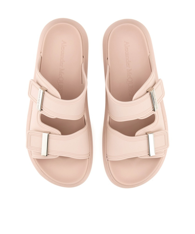 Alexander Mcqueen Oversize Hybrid Sandal In Nude