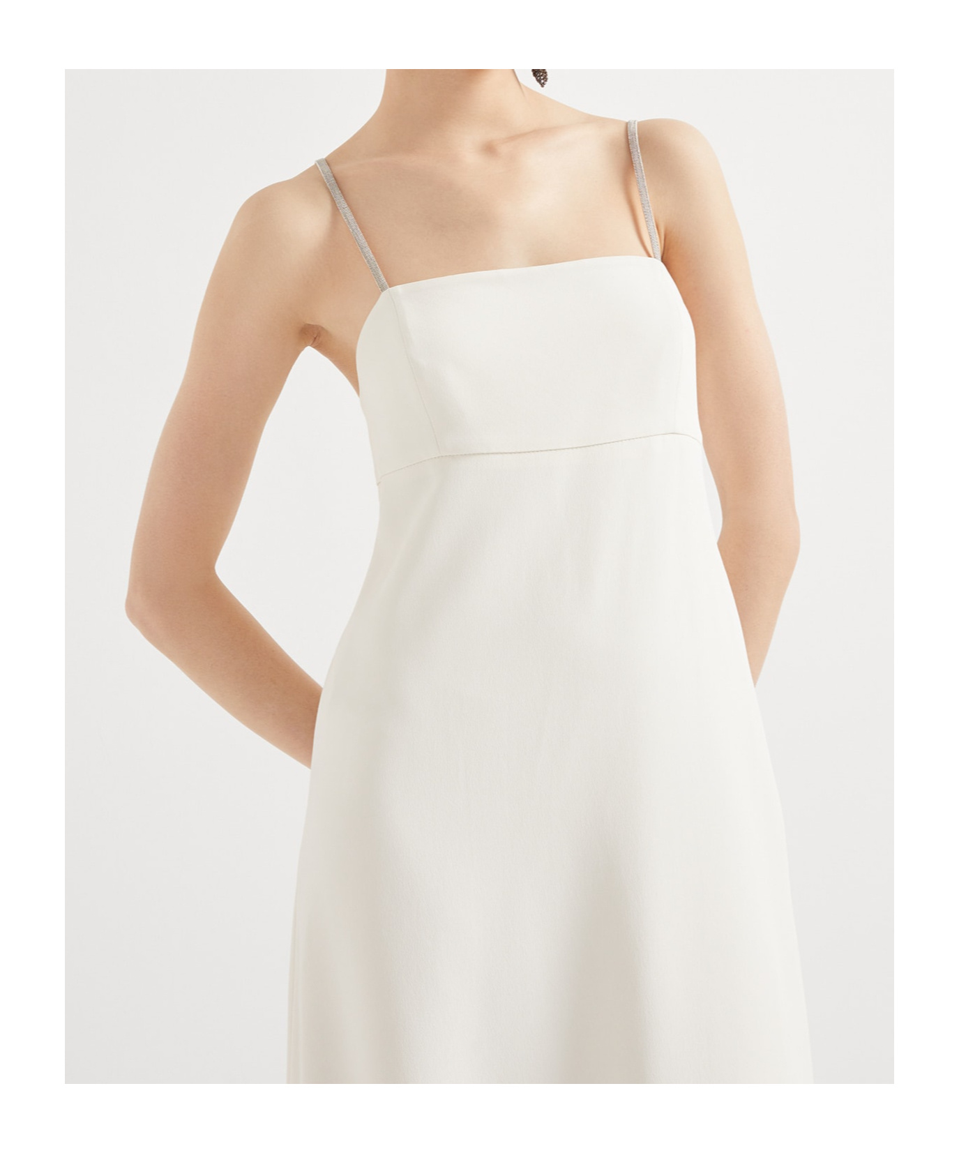 Brunello Cucinelli Monili-detail Gown In White
