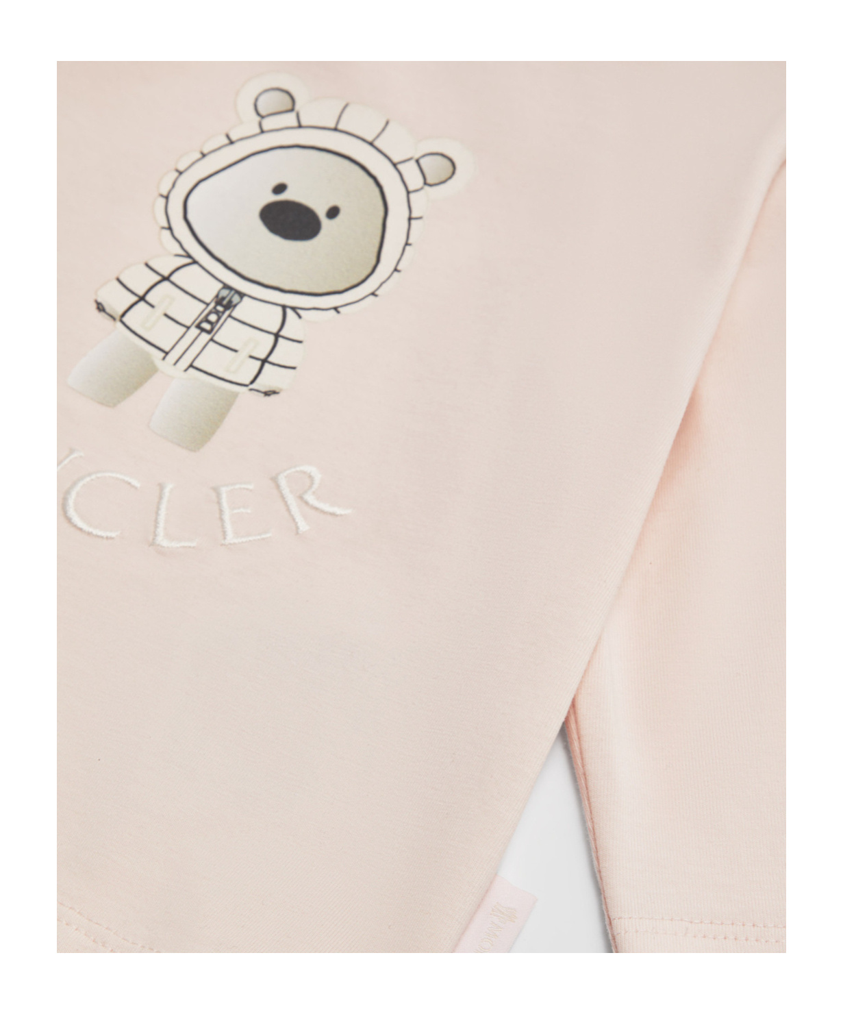 Moncler Teddy Bear Pattern Sportswear Set In White