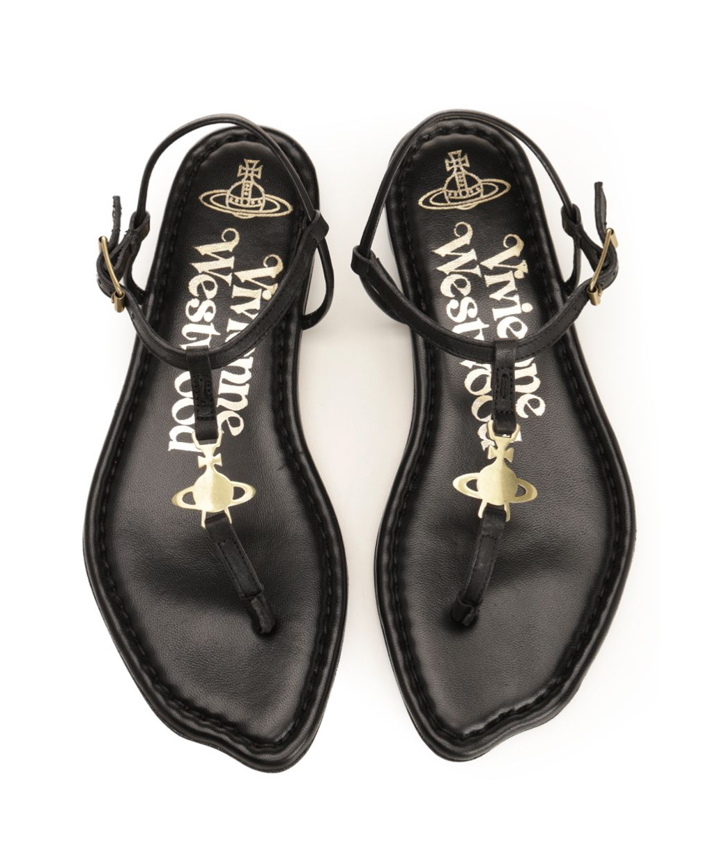 Vivienne Westwood Leather Sandals In Black