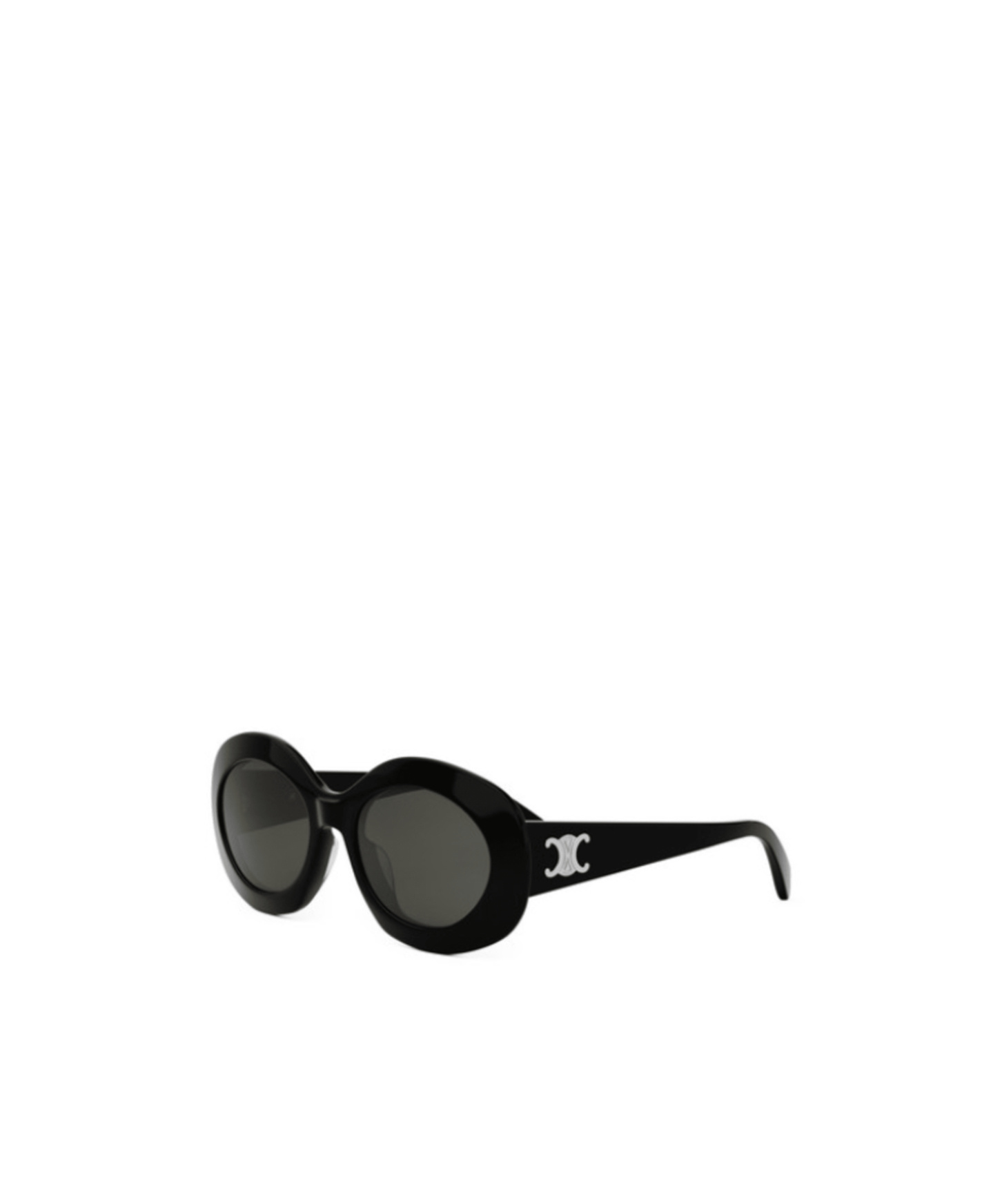 Celine Triomphe Smoke Oval Ladies Sunglasses Cl40292u 01a 54 In Black