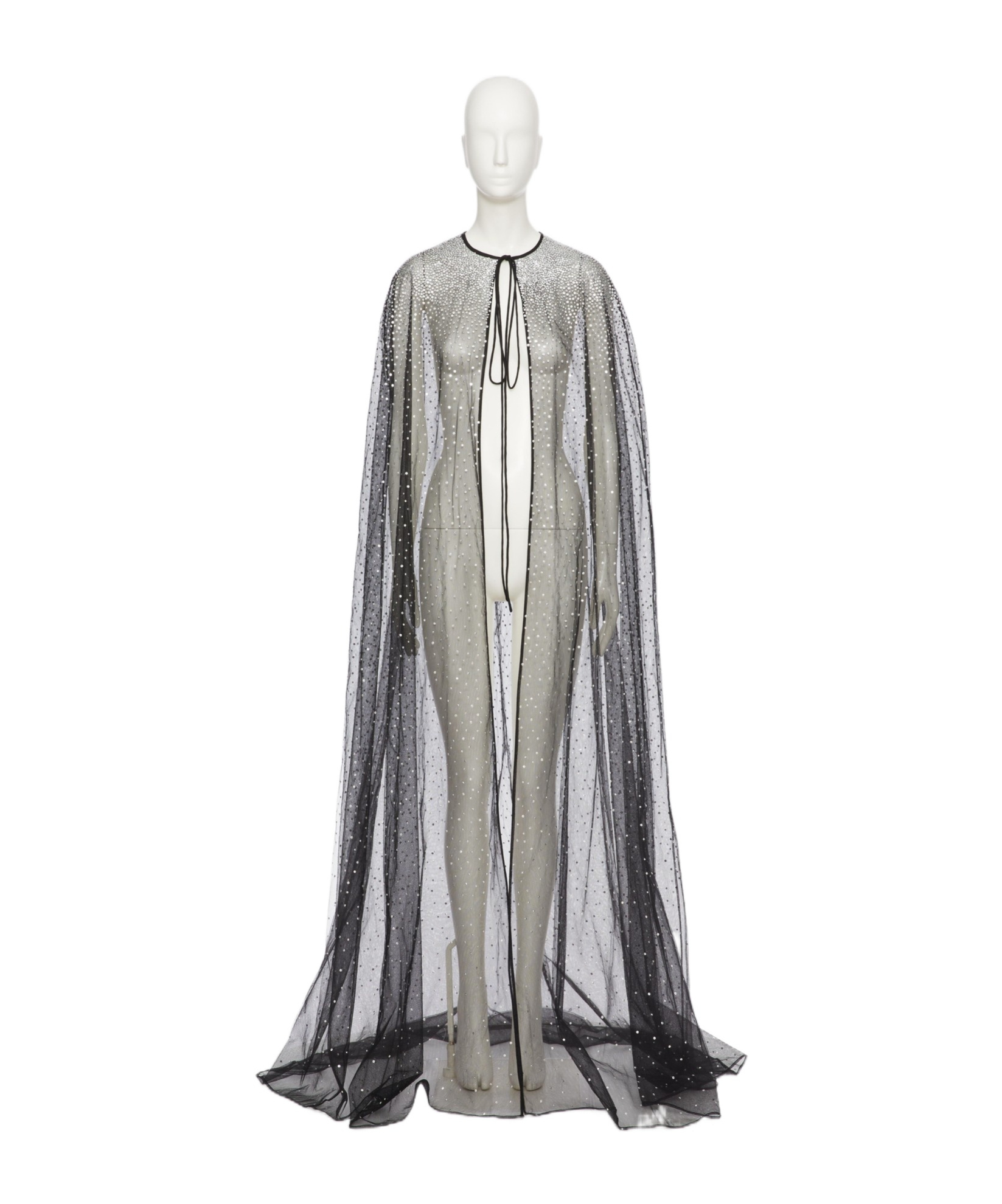Valentino Laced Cloak In Gray