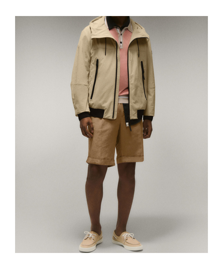 Peuterey Stretch Nylon Sports Jacket In Amaretto