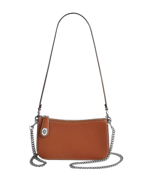 Coach Penn Shoulder Bag In Silver/burnished Amber