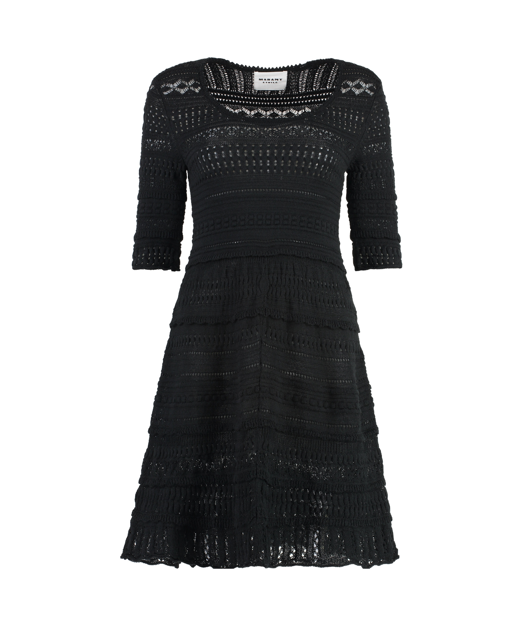 Isabel Marant Étoile Jumi Knitted Cotton Dress In Black