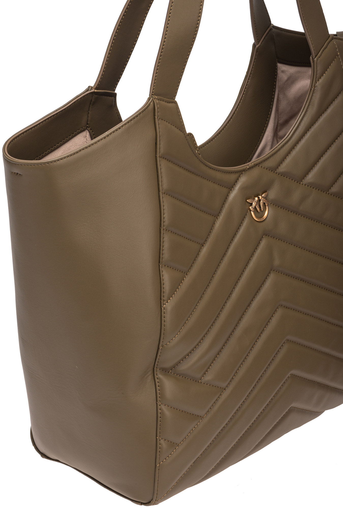 Pinko Tote Bag Vitello Fiore Puzzle Quilt