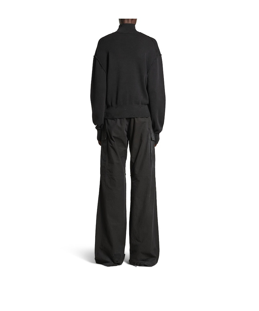 Balenciaga Oversized Sweater In Black