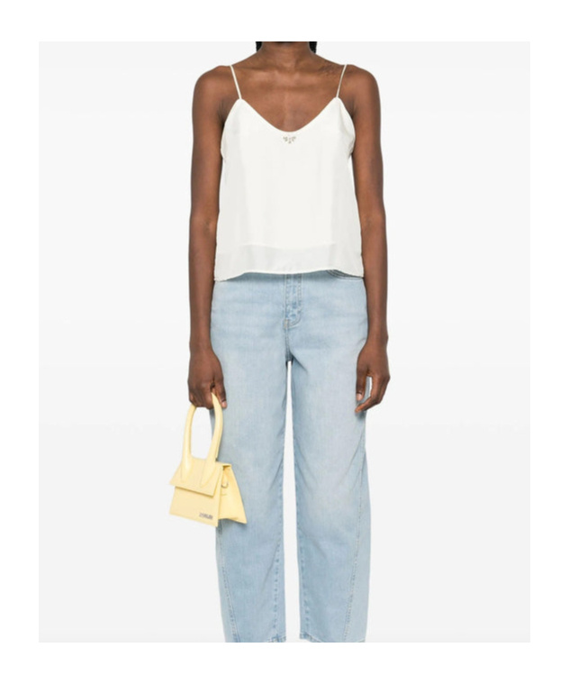 Shop Forte Forte Silk Top With Crystal Embellishment