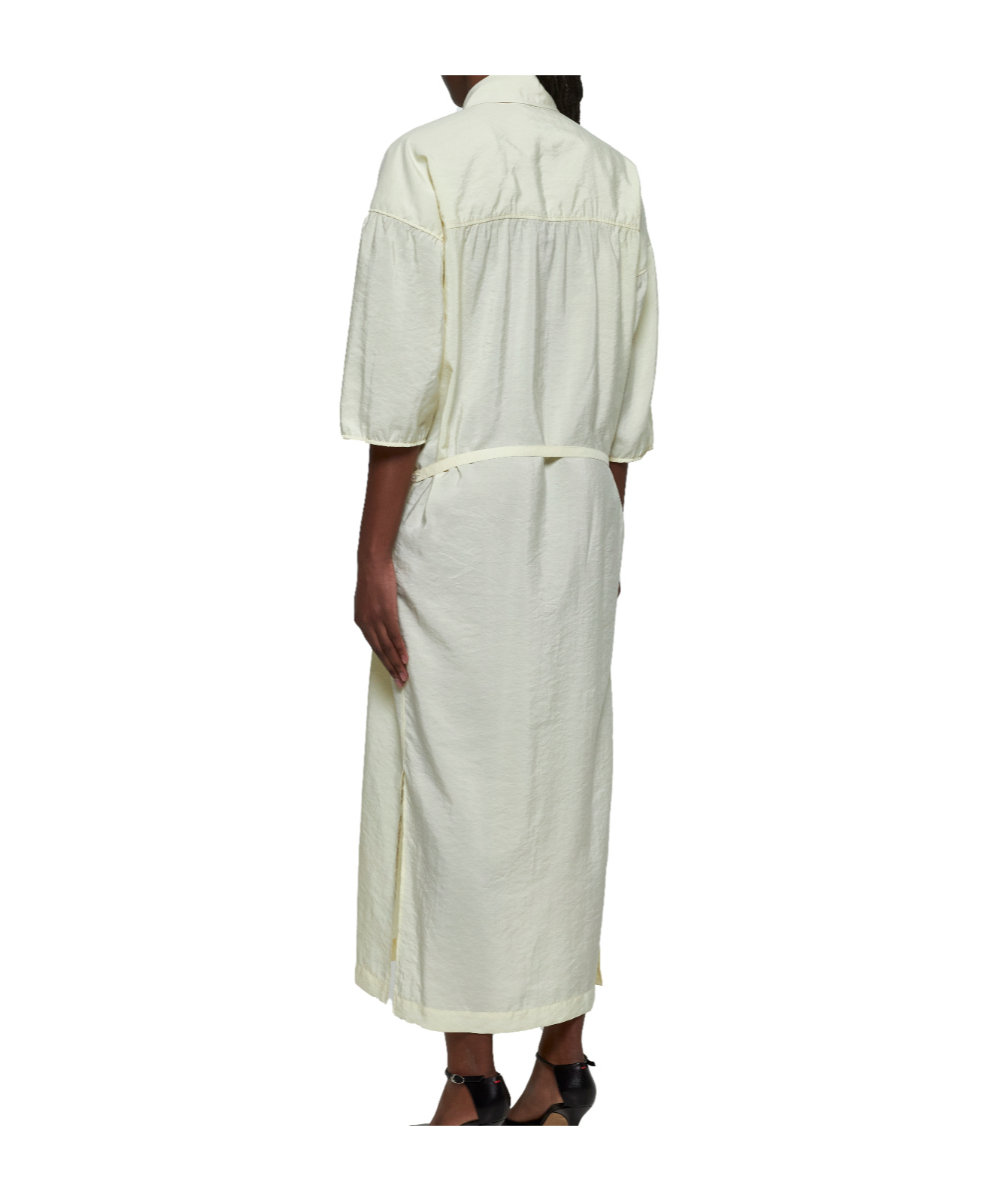 Lemaire Asymmetrical Shirt Skirt In Nude