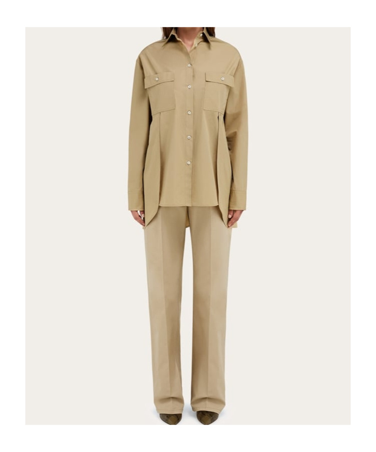 Ferragamo Utility Shirt In Brown
