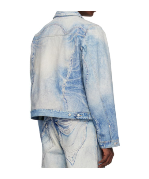 Shop Camperlab Long-sleeved Denim Jacket In Blue