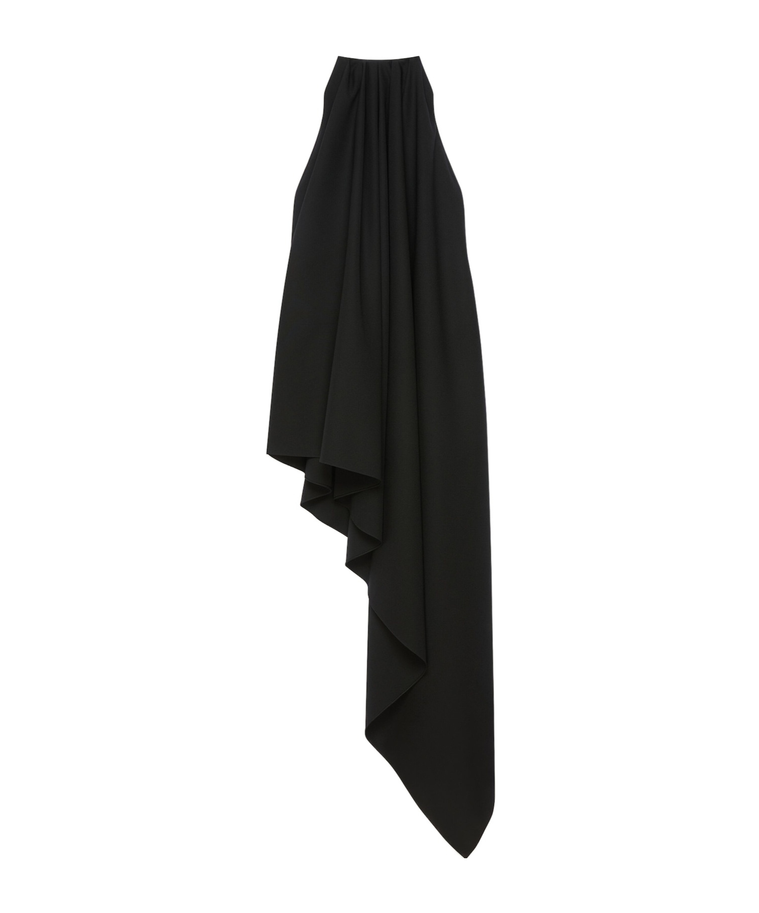 Givenchy Asymmetric Halterneck Dress In Wool In Black