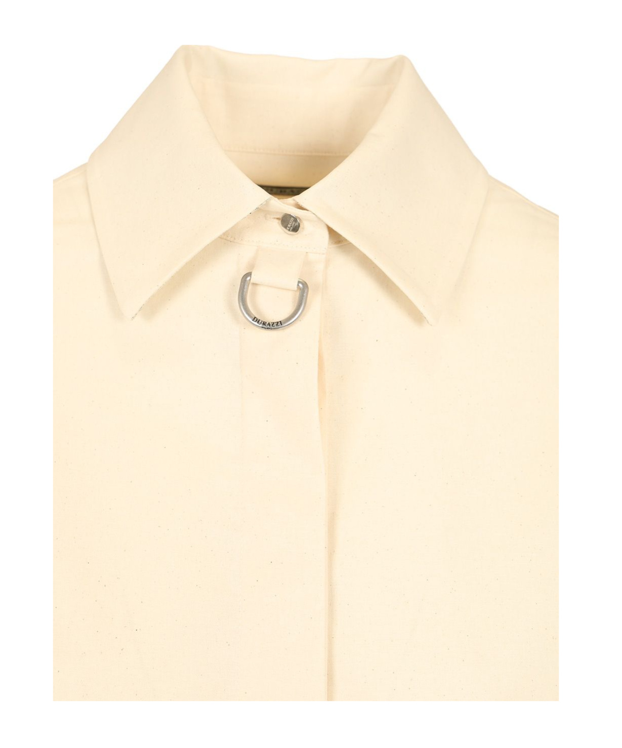 Durazzi Milano Cropped Shirt Shirts White In Nude