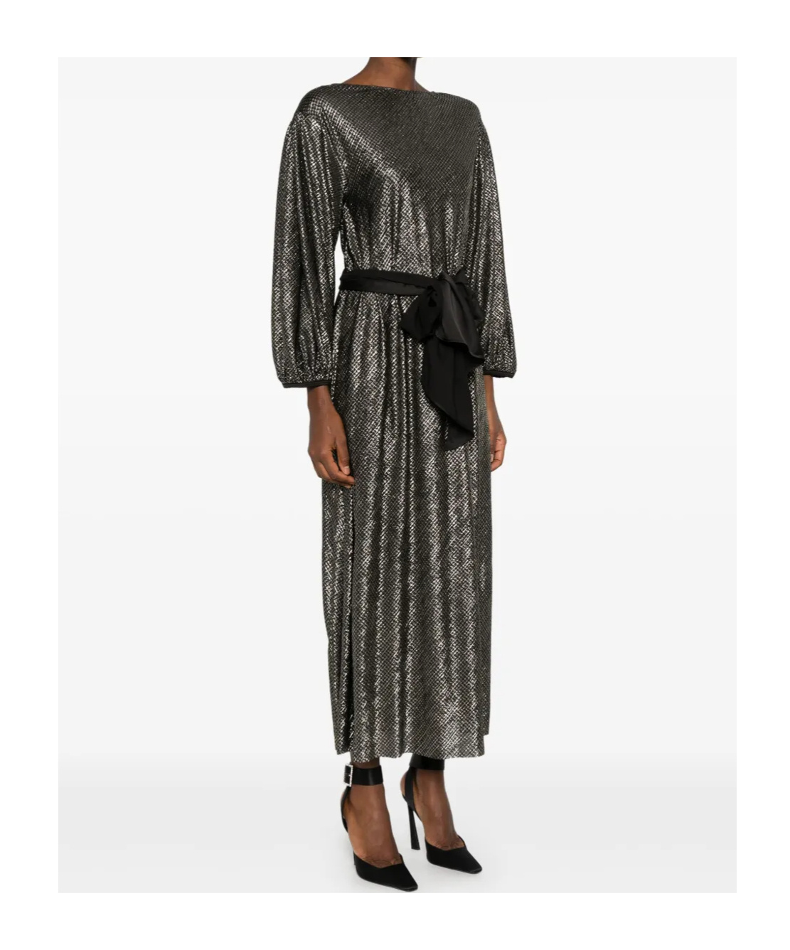 FORTE FORTE HOUNDSTOOTH-PATTERN MAXI DRESS