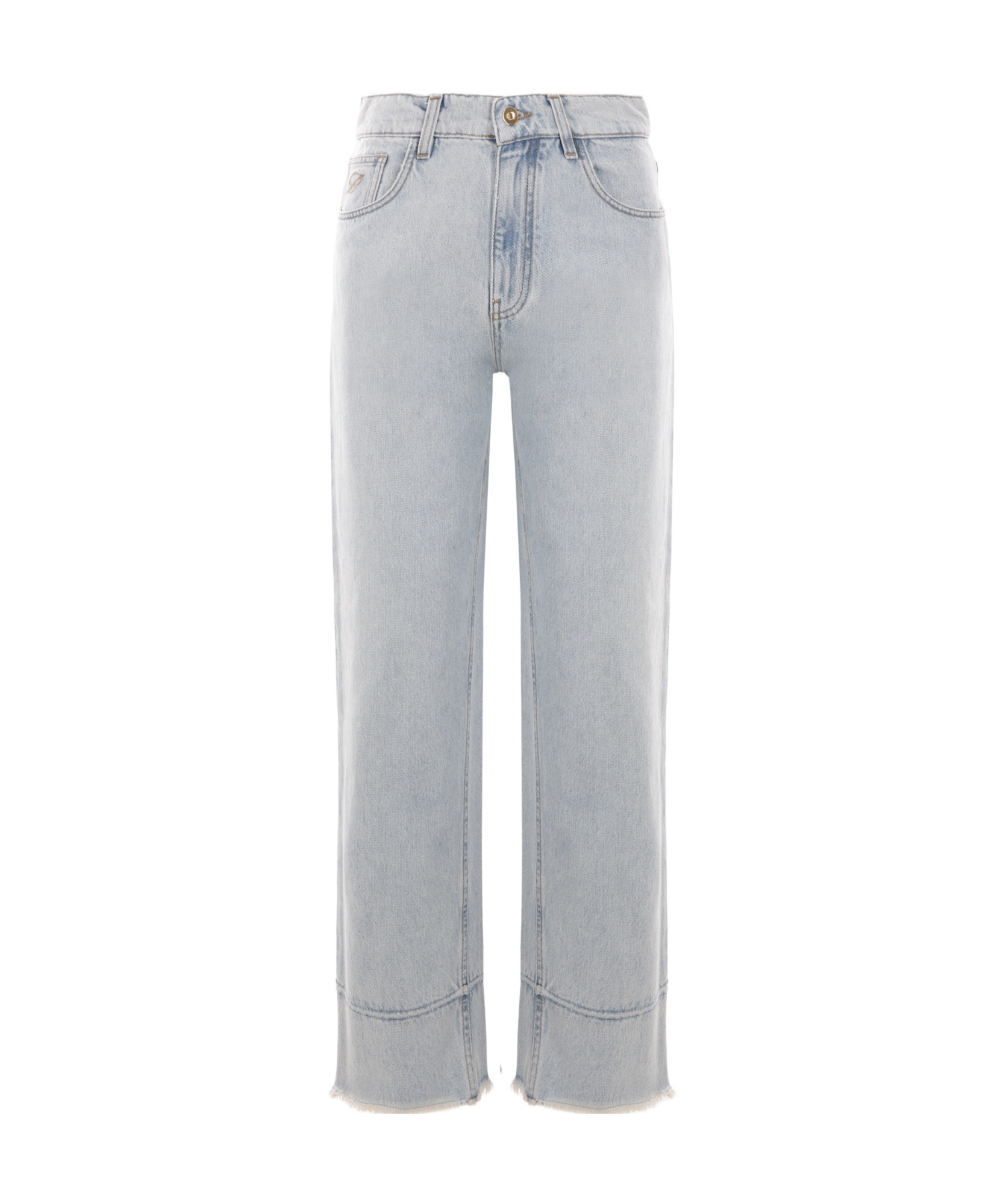 Blumarine Jeans In Cyan Cotton In Gray