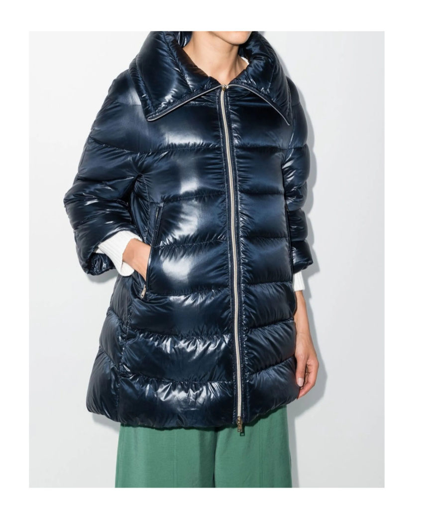 Herno Zippered Quilted Down Jacket In Black
