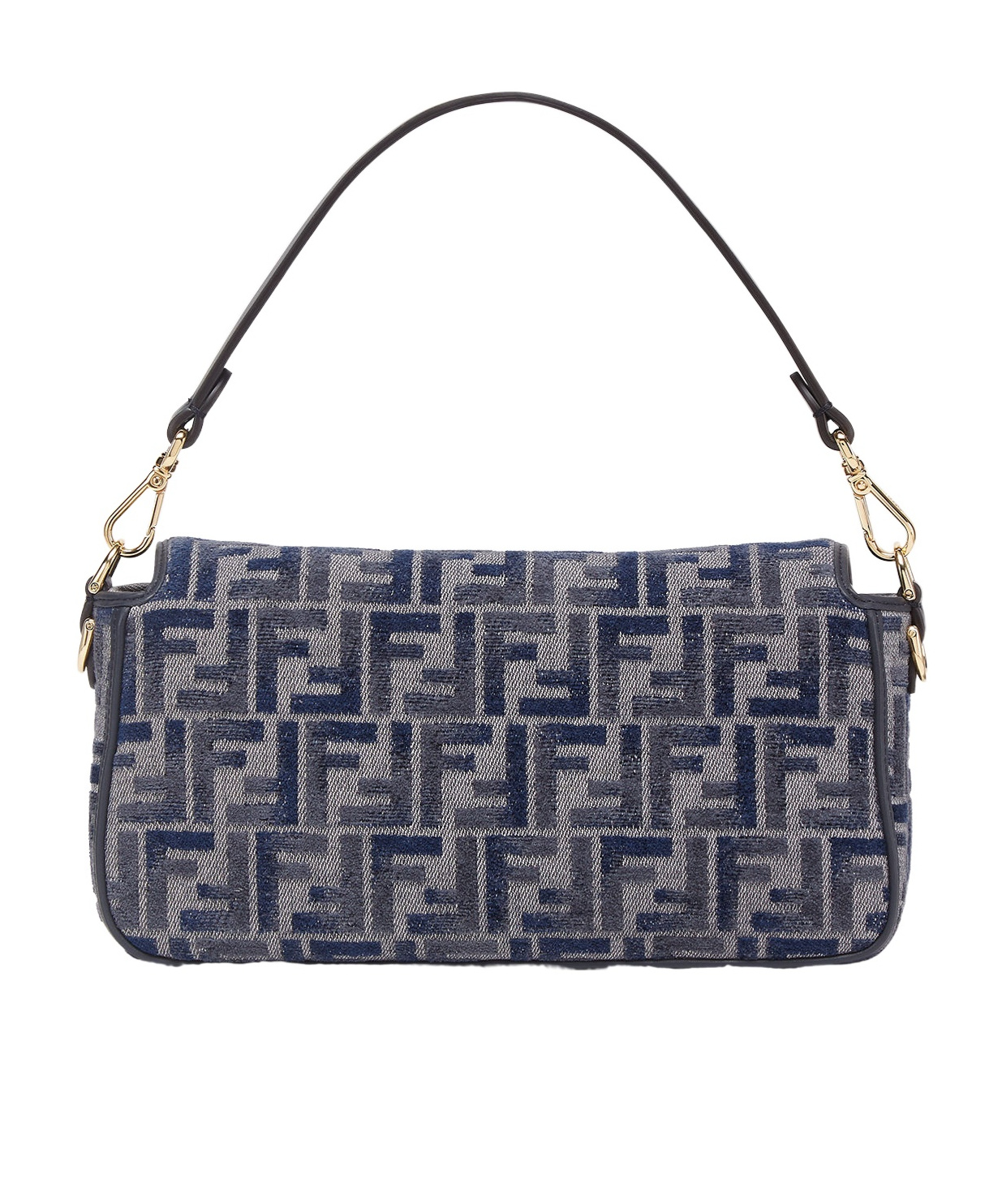 Fendi Luxurious Lamb Leather Crossbody Handbag In Argentopal For Women In Black