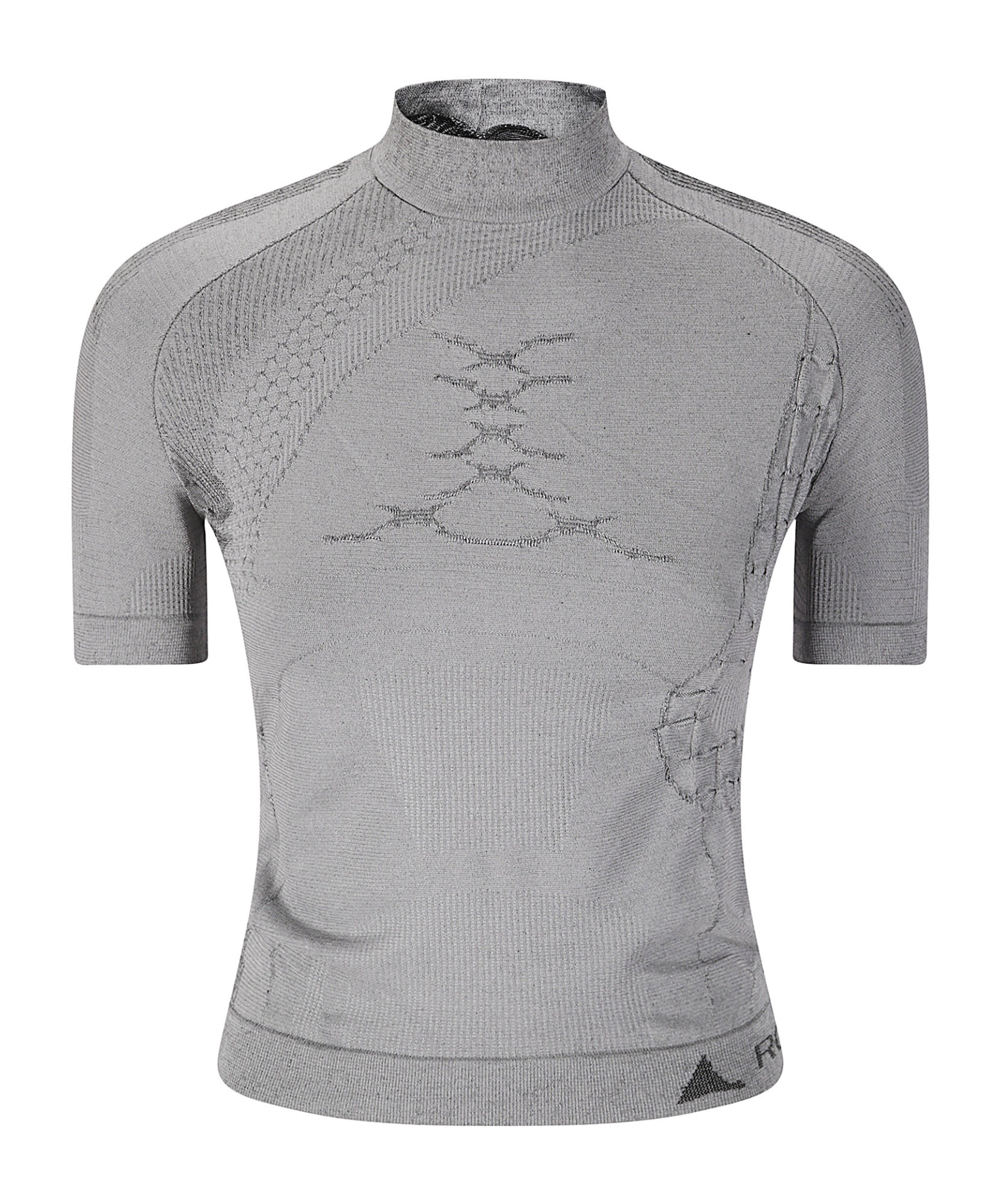 Roa 3d Knit Crop T-shirt In Gray