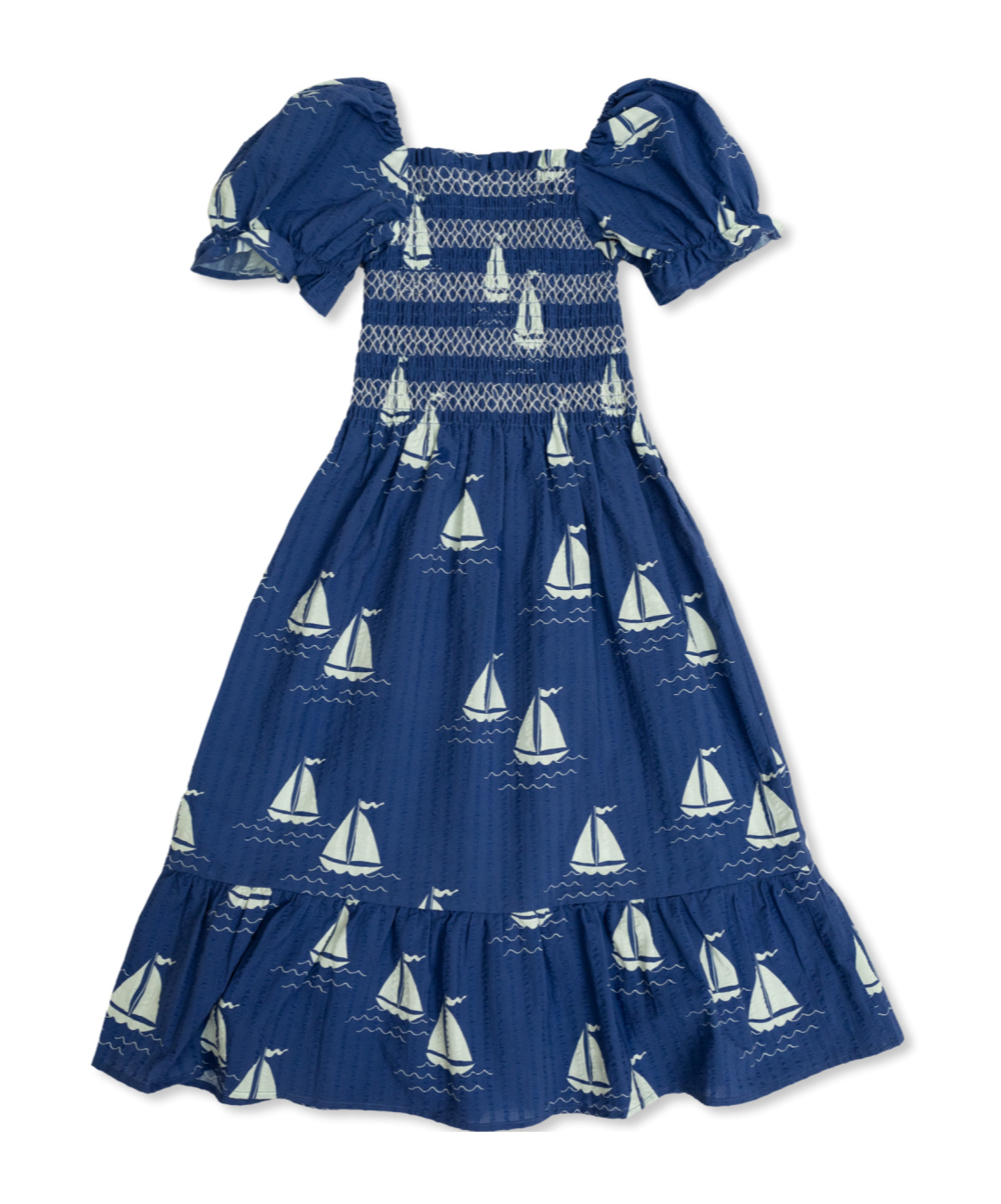 Mini Rodini Pattern Dress In Blue