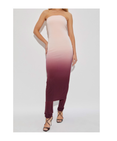 Alaïa Womens Aubergine Layered Strapless Stretch-woven Jumpsuit In Purple